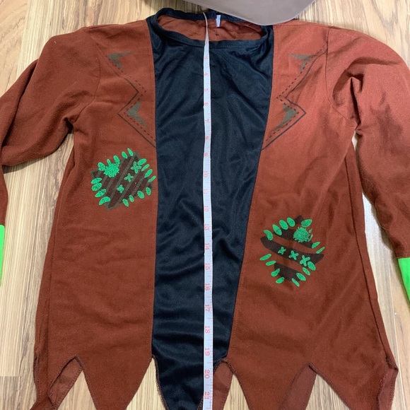 Scarecrow Halloween Shirt  And Hat Dress-up Costume size 5-7 - Picture 2 of 4